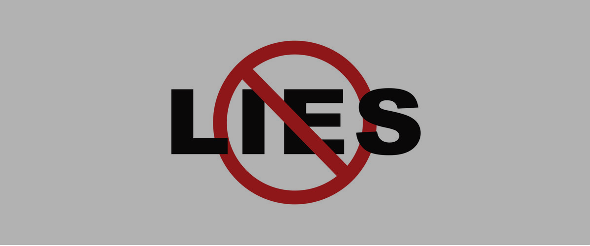 no lies sign